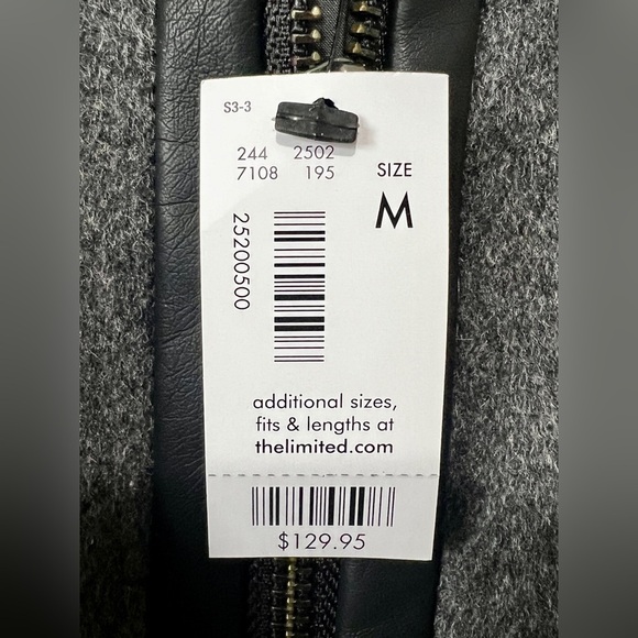 The Limited NWT Wool Moto Leather Trim Blazer - Medium - Picture 8 of 9